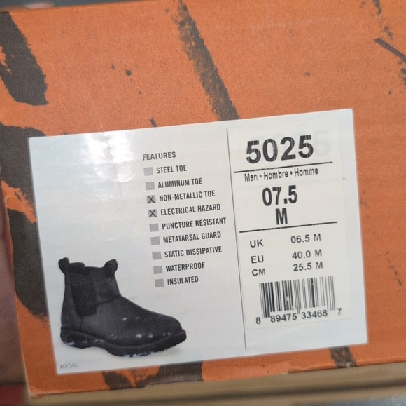Worx Men's Black Red Wing Work Boots - Picture 3 of 3